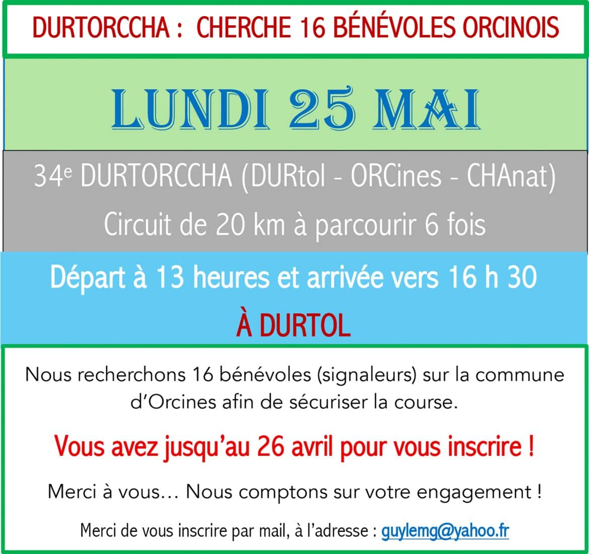 La Durtorccha recherche 16 signaleurs